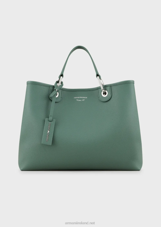 Women 086V681 Medium Myea Shopper Bag With Deer Print Armani Green