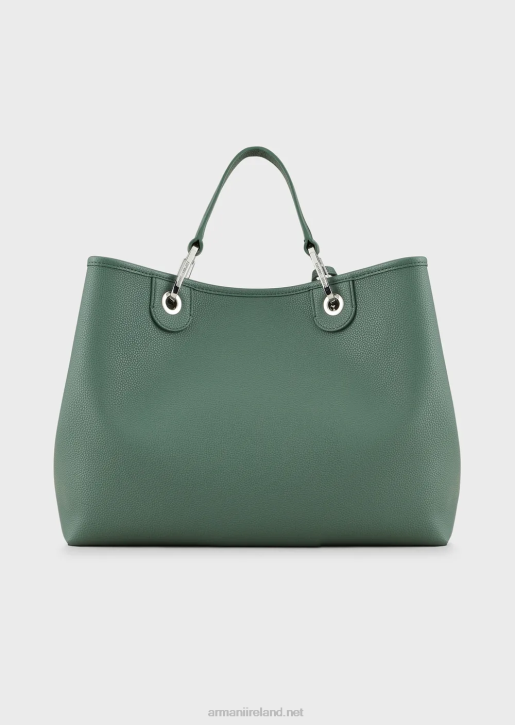 Women 086V681 Medium Myea Shopper Bag With Deer Print Armani Green