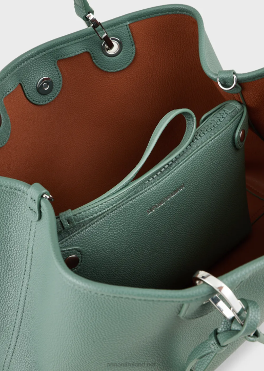 Women 086V681 Medium Myea Shopper Bag With Deer Print Armani Green