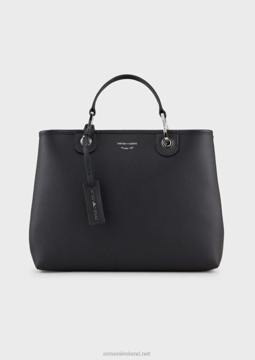 Women 086V683 Medium Myea Shopper Bag With Deer Print Armani Navy Blue