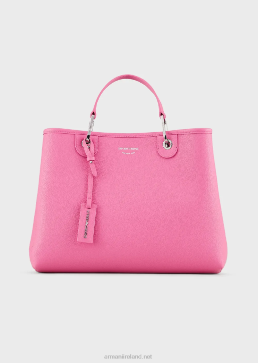 Women 086V685 Medium Myea Shopper Bag With Deer Print Armani Fuchsia