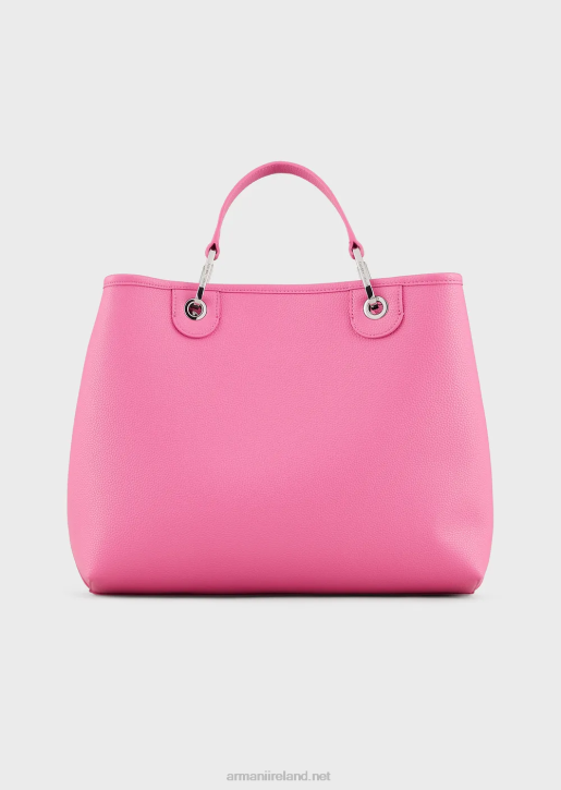 Women 086V685 Medium Myea Shopper Bag With Deer Print Armani Fuchsia