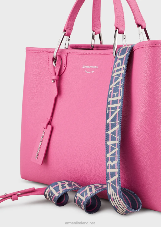 Women 086V685 Medium Myea Shopper Bag With Deer Print Armani Fuchsia