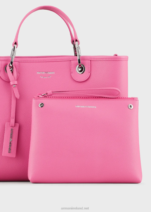 Women 086V685 Medium Myea Shopper Bag With Deer Print Armani Fuchsia