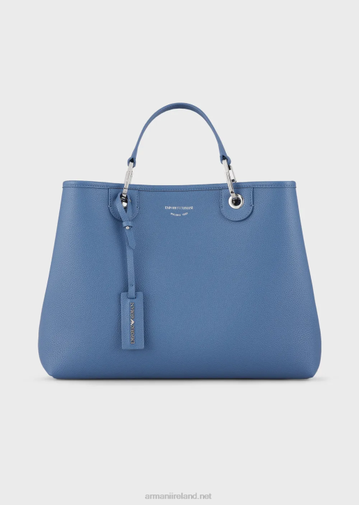 Women 086V686 Medium Myea Shopper Bag With Deer Print Armani Blue