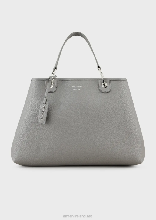 Women 086V690 Large Myea Shopper Bag With Deer Print Armani Gray