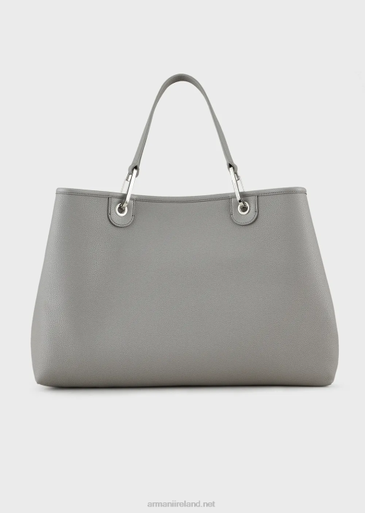 Women 086V690 Large Myea Shopper Bag With Deer Print Armani Gray