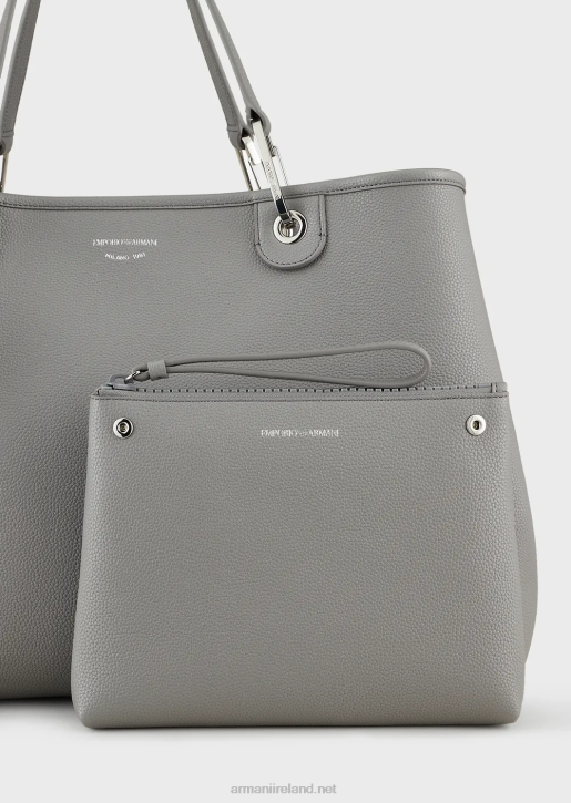 Women 086V690 Large Myea Shopper Bag With Deer Print Armani Gray