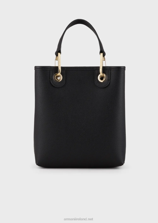 Women 086V691 Deer-Print Myea Vertical Shopper Bag Armani Black