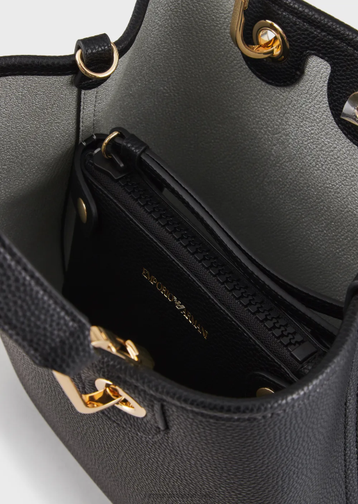 Women 086V691 Deer-Print Myea Vertical Shopper Bag Armani Black