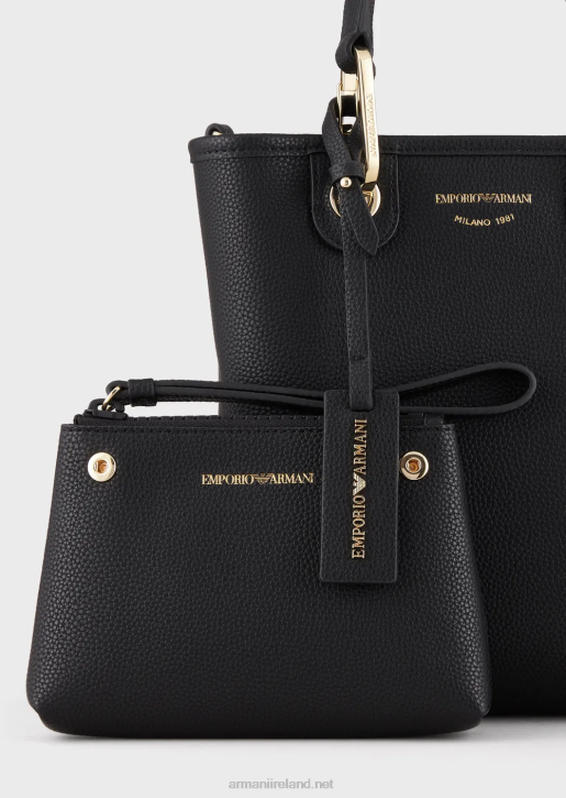 Women 086V691 Deer-Print Myea Vertical Shopper Bag Armani Black