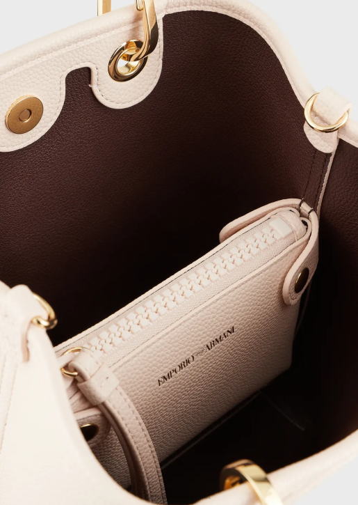 Women 086V692 Deer-Print Myea Vertical Shopper Bag Armani Nude