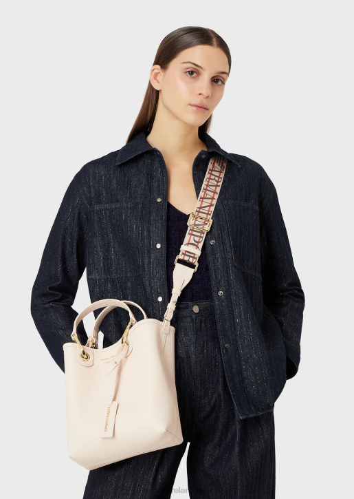 Women 086V692 Deer-Print Myea Vertical Shopper Bag Armani Nude