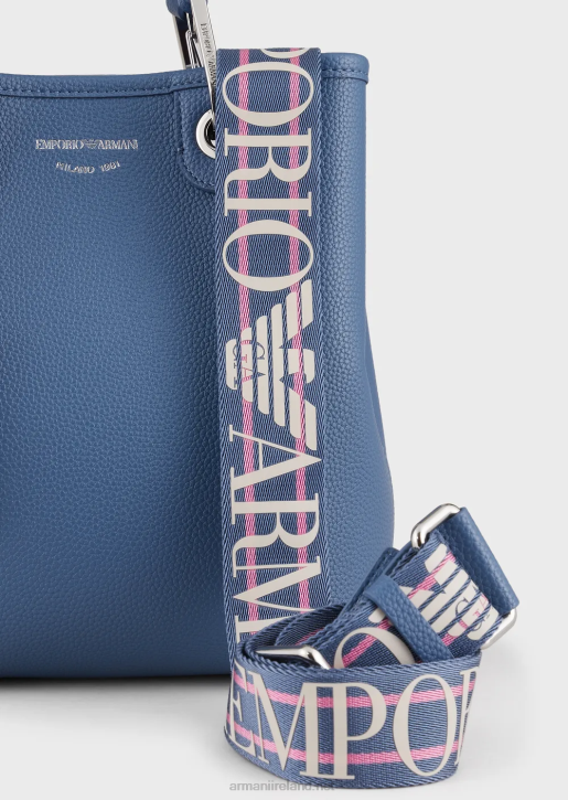 Women 086V694 Deer-Print Myea Vertical Shopper Bag Armani Blue