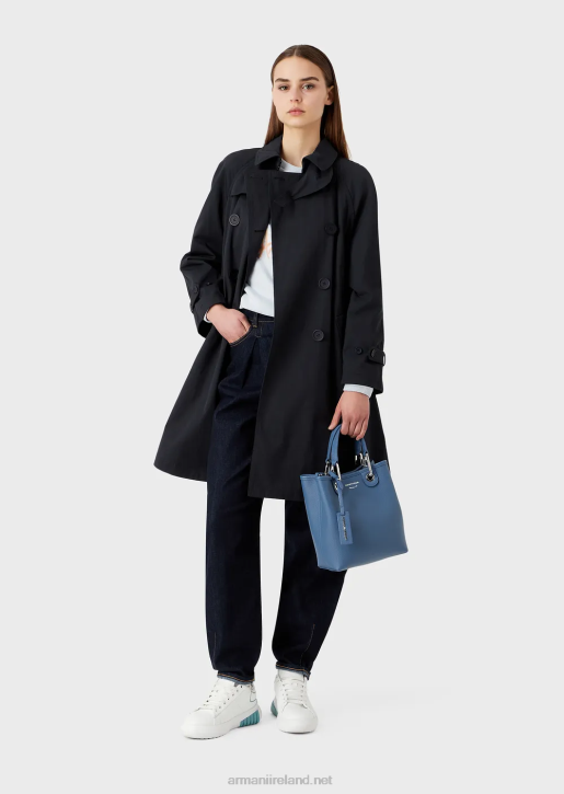Women 086V694 Deer-Print Myea Vertical Shopper Bag Armani Blue