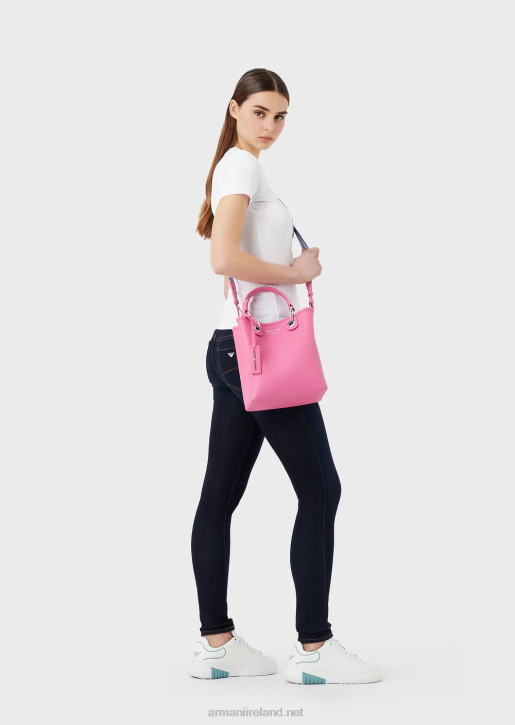Women 086V695 Deer-Print Myea Vertical Shopper Bag Armani Fuchsia