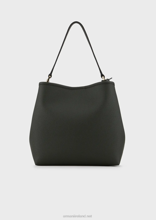 Women 086V697 Myea Shoulder Bag With Deer Print Armani Forest Green