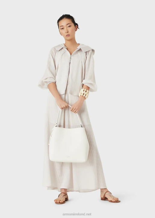Women 086V699 Myea Shoulder Bag With Deer Print Armani Gray