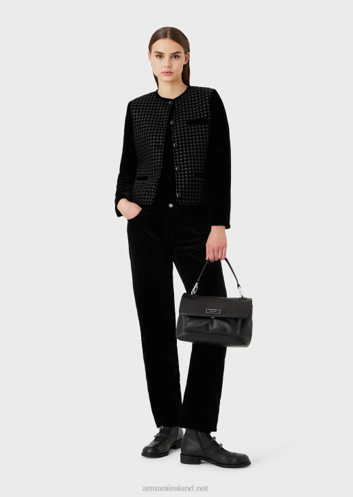 Women 086V717 Myea Bag Ecological-Leather Handbag With Flap Armani Black
