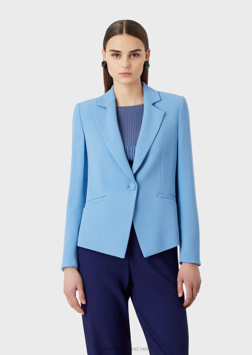 Women 086V40 Cady Crepe Jacket With Lapels Armani