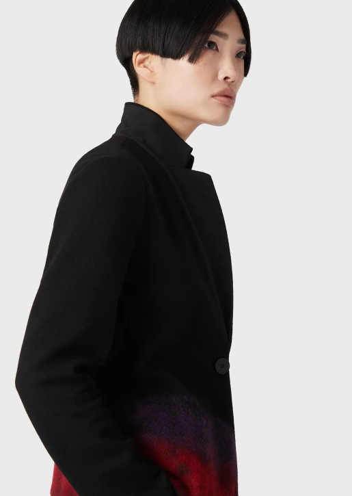 Women 086V42 Single-Breasted Jacket In Wool Blend Jersey Armani