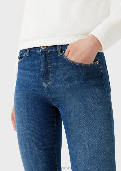Women 086V2750 J20 High-Waisted, Super-Skinny Jeans In Stretch Tencel Denim Armani Dark Blue