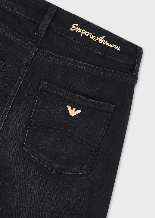 Women 086V2756 J18 High-Waisted, Skinny Jeans In Stretch Tencel Denim Armani Black