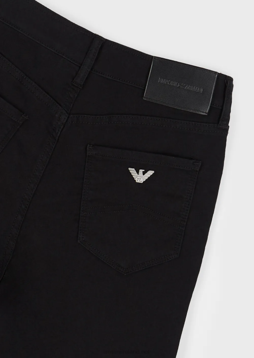 Women 086V2767 J20 High-Waisted, Super Skinny-Leg Stretch Denim Jeans Armani Black