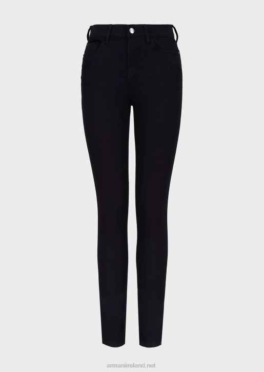 Women 086V2768 J20 High-Waisted, Super Skinny-Leg Stretch Denim Jeans Armani Navy Blue