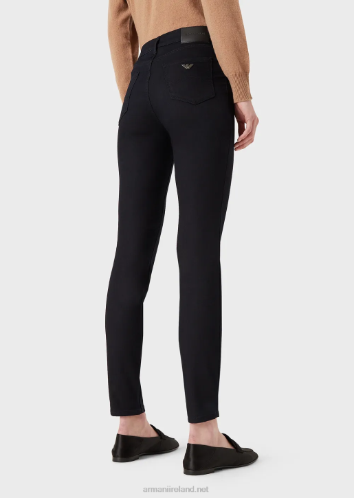 Women 086V2768 J20 High-Waisted, Super Skinny-Leg Stretch Denim Jeans Armani Navy Blue