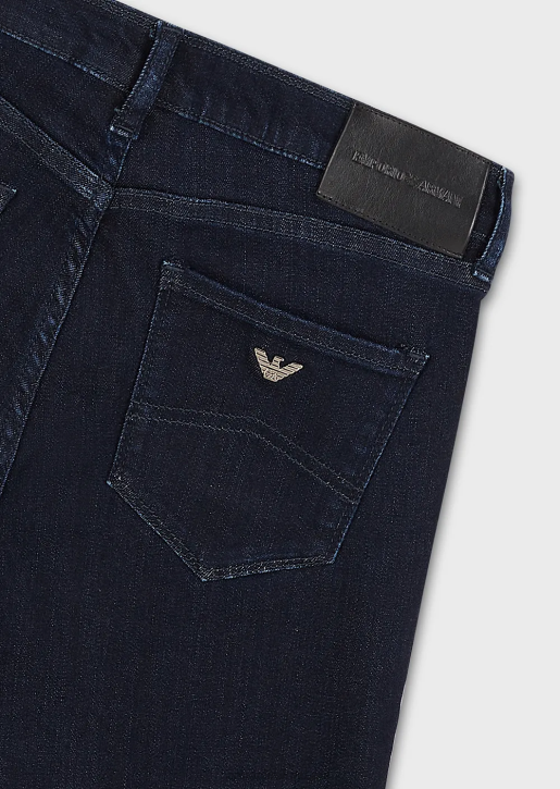 Women 086V2770 J20 High-Waisted, Super Skinny-Leg Lyocell Denim Jeans Armani Dark Blue