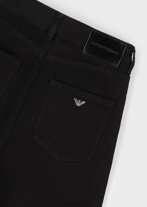 Women 086V2771 J18 High-Waisted Skinny-Fit Rinsed Comfort-Denim Jeans Armani Black
