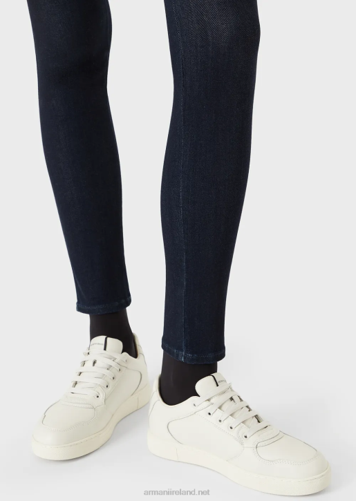 Women 086V2775 J28 Medium-Waisted, Super Skinny-Leg Jeans In Viscose-Blend Denim Armani Denim