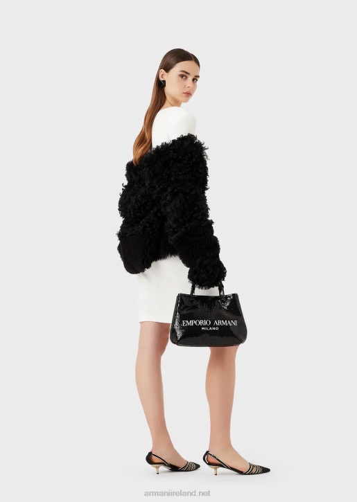 Women 086V106 Milano-Stitch Sheath Dress With Draping Armani White