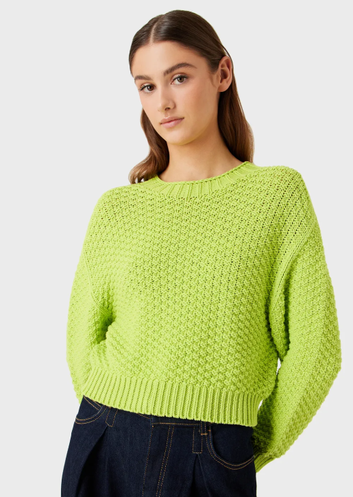 Women 086V205 Seamless Boxy-Fit Jumper With Moss-Stitch Knit Armani
