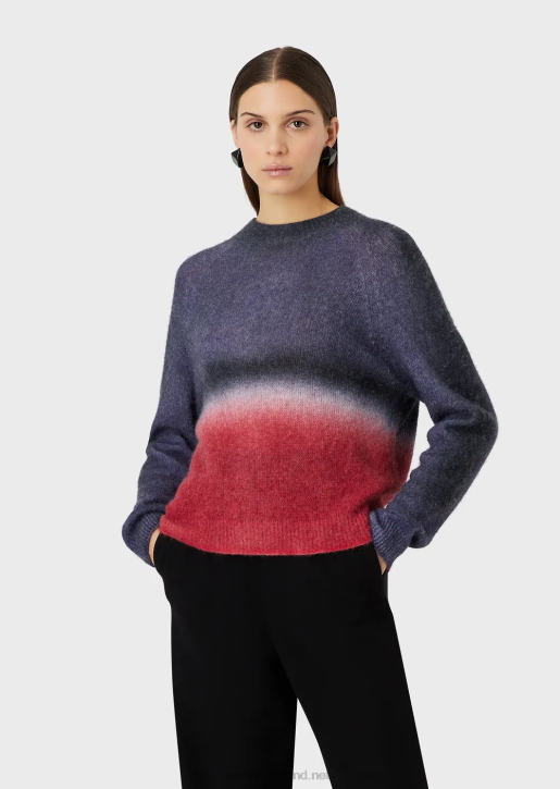 Women 086V209 Seamless Alpaca-Blend Jumper With Gradient Print Armani Multicolour