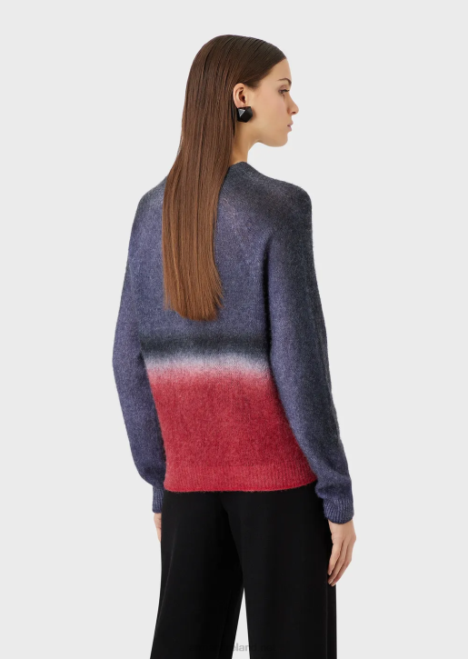 Women 086V209 Seamless Alpaca-Blend Jumper With Gradient Print Armani Multicolour