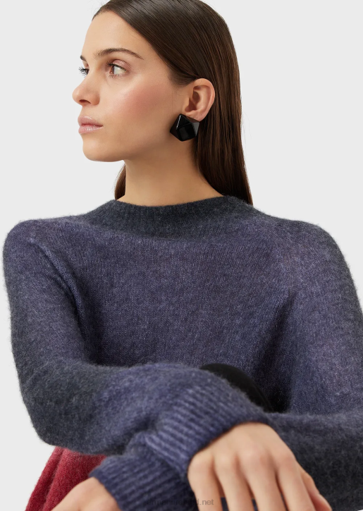 Women 086V209 Seamless Alpaca-Blend Jumper With Gradient Print Armani Multicolour