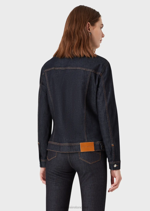 Women 086V245 Rinsed, Comfort-Denim Jacket Armani Navy Blue