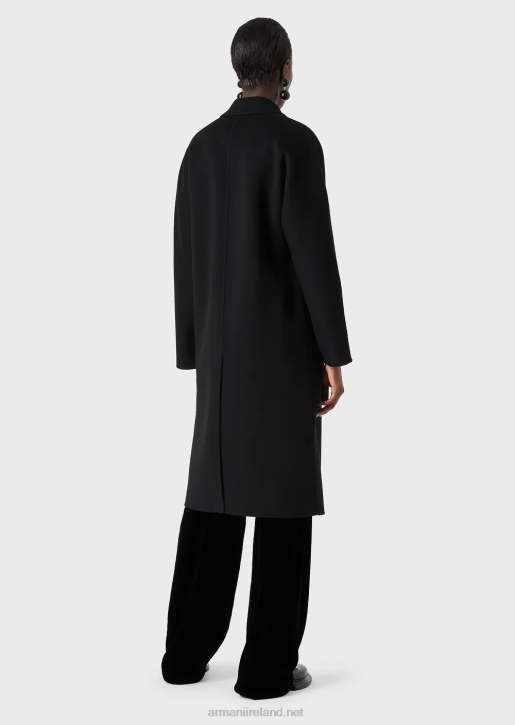 Women 086V253 Casentino Wool And Cashmere Double-Breasted Coat Armani Black