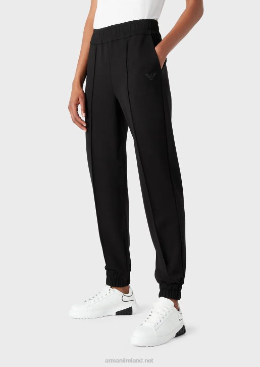Women 086V277 Travel Essentials Double-Jersey Joggers Armani Black