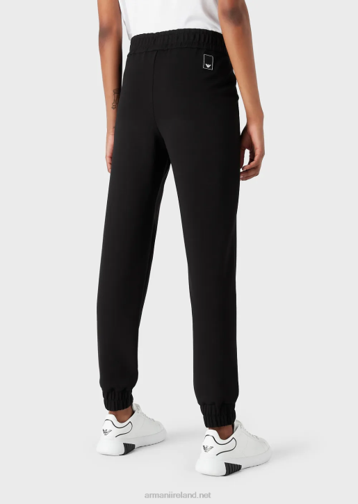 Women 086V277 Travel Essentials Double-Jersey Joggers Armani Black