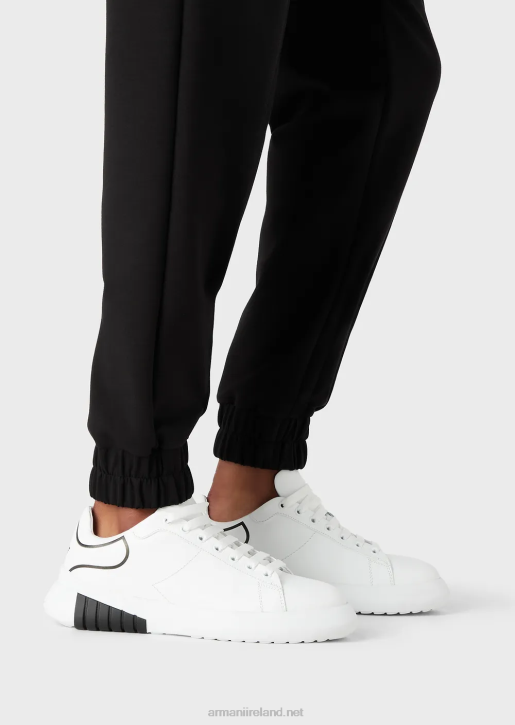 Women 086V277 Travel Essentials Double-Jersey Joggers Armani Black