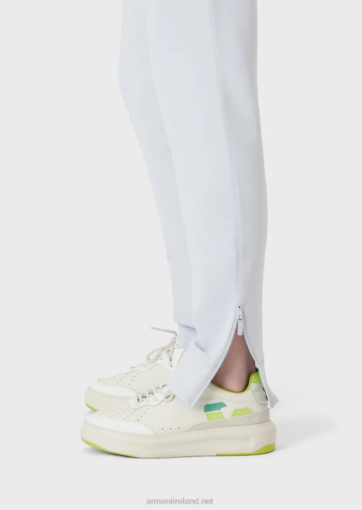 Women 086V279 Double-Jersey Trousers With Drawstring And Zip At The Hem Armani Azure