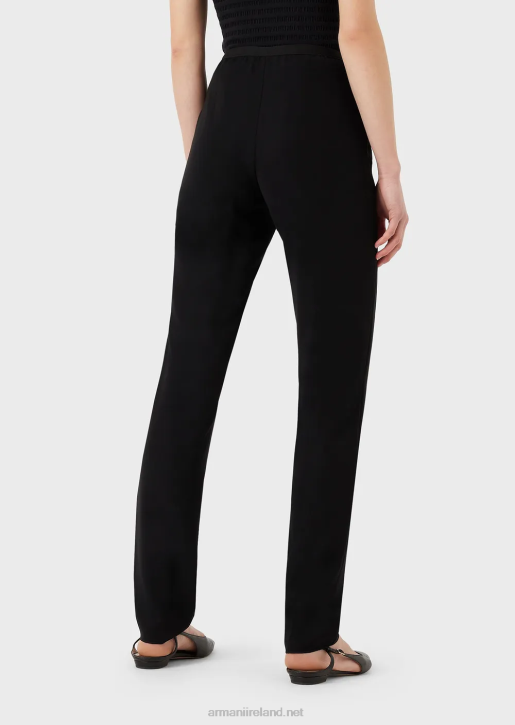 Women 086V308 Technical-Cady Cigarette Trousers Armani Black