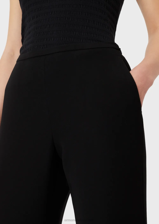 Women 086V308 Technical-Cady Cigarette Trousers Armani Black