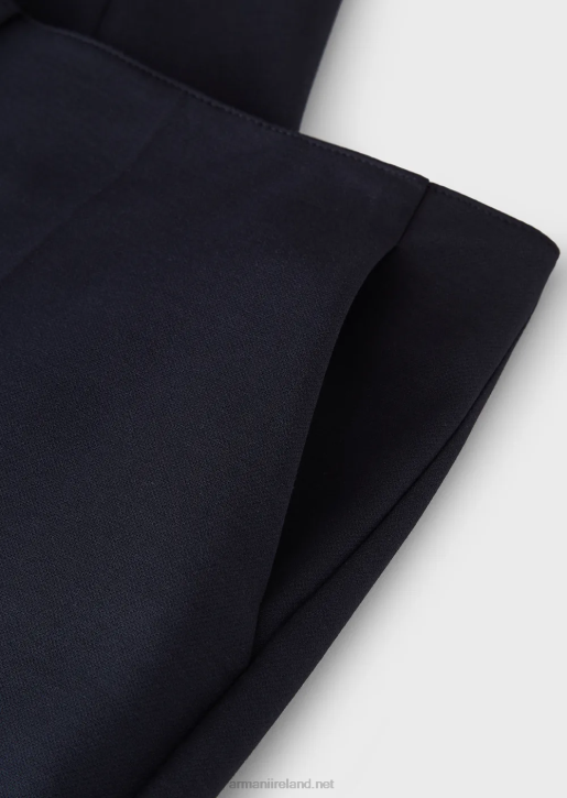 Women 086V313 Stretch Gabardine 7/8 Trousers Armani Navy Blue