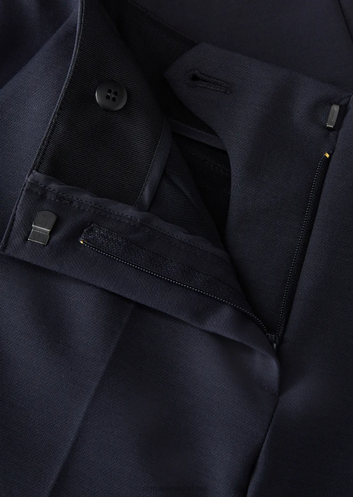 Women 086V313 Stretch Gabardine 7/8 Trousers Armani Navy Blue