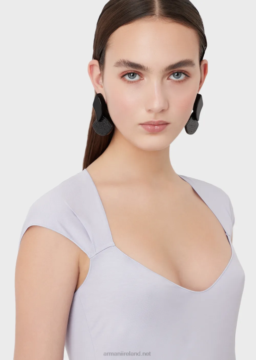 Women 086V356 Viscose-Jersey Top With Oversized Bow Armani Lilla