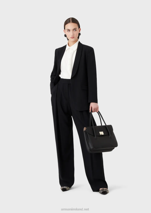 Women 086V359 Viscose Crepe Shirt With Twisted Knot Armani White